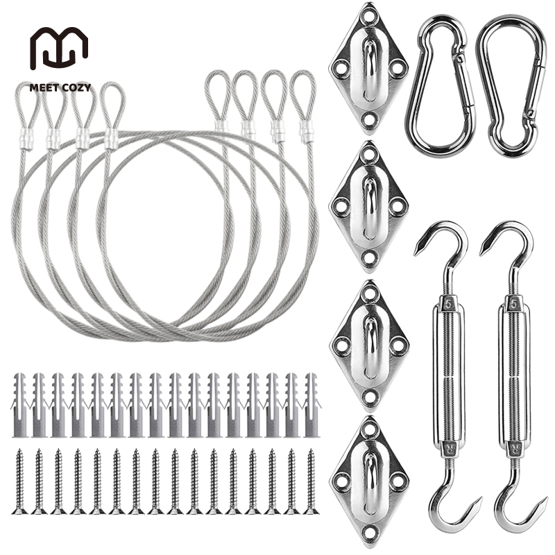 MEET COZY M6ชุดอุปกรณ์เสริมผ้าบังแดด Shade Sail Hardware สเตนเลส 304 # 1 FM6