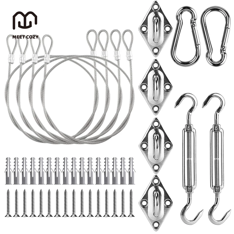MEET COZY M6ชุดอุปกรณ์เสริมผ้าบังแดด Shade Sail Hardware สเตนเลส 304 # 1 FM6