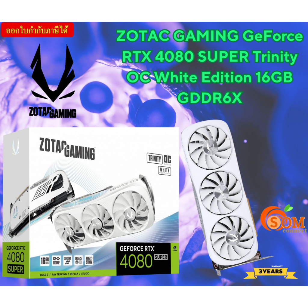 VGA ZOTAC GAMING GeForce RTX 4080 SUPER Trinity OC White Edition 16GB GDDR6X ZT-D40820Q-10P 3Y