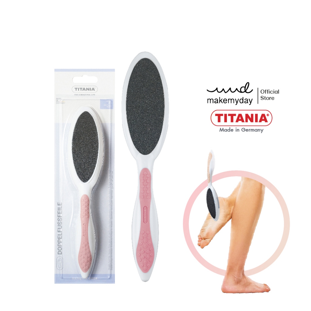 TITANIA ที่ขัดเท้า ตะไบขัดเท้า หินขัด EMERY สองด้าน (Softtouch Double Foot File) ด้านจับนุ่มมือ นำเข้าจากเยอรมันนี