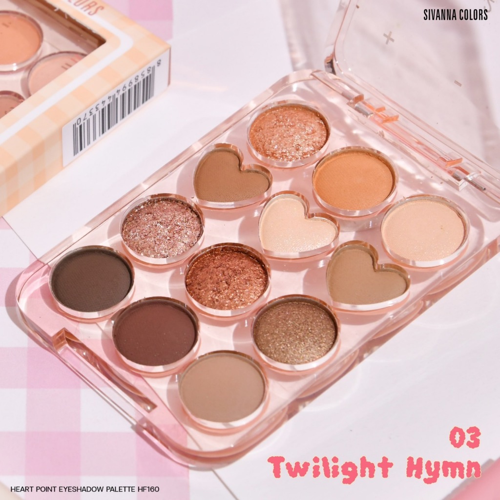 HF160 Sivanna Colors Heart Point Eyeshadow Palette ซีเวนน่า คัลเลอร์ส ฮาร์ท พอยท์ อายแชโดว์ พาเลทท์ - รูปที่ 4