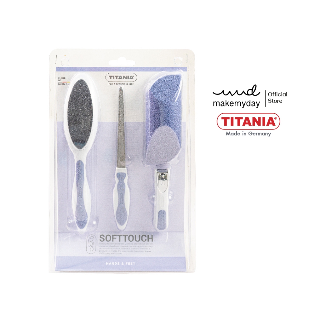 TITANIA เซ็ตตกแต่งเล็บเท้า 4 ชิ้น นำเข้าจากเยอรมันนี (Softtouch Pedicure Set)