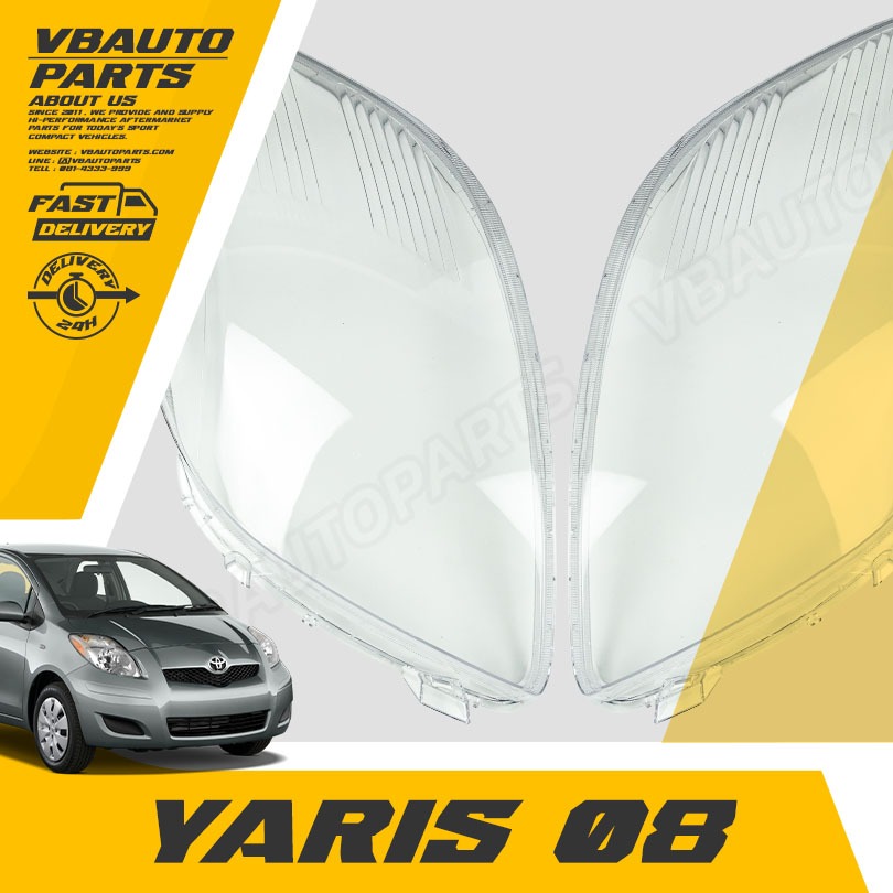 เลนส์ไฟหน้า TOYOTA (Yaris 2008) ตัวแรกเท่านั่น [ราคาต่อคู่]