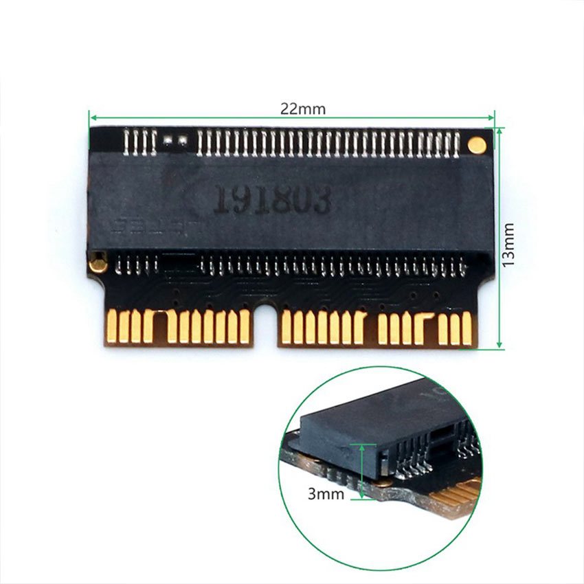 การ์ดอะแดปเตอร์แปลง ตัวแปลง SSD m.2 NVME  เหมาะกับMacbook Air/Pro 2013 2014 2015 2016 2017  ร้านอยู่ที่ไทย