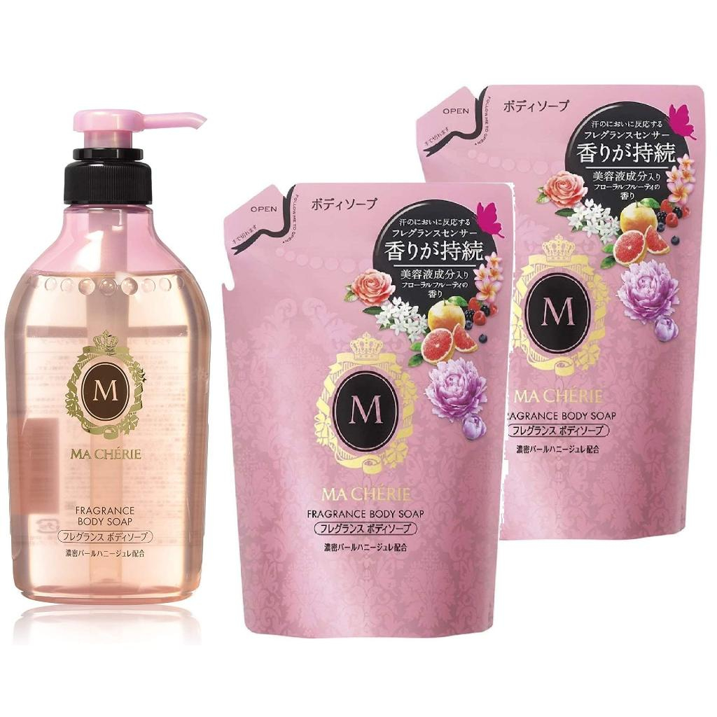 สินค้าพร้อมส่ง 🌷 สบู่อาบน้ำตัวหอม Shiseido MA CHERIE Fragrance Body Soap 450mL / Refill 350mL/Hair Oil 60ml.