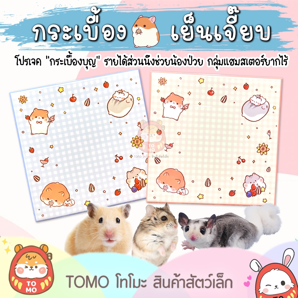 ร้านโทโมะ 💕 กระเบื้องบุญ TOMO x แฮมสเตอร์เจอบ้าน กระเบื้องเย็น แผ่นเย็น สำหรับ สัตว์เลี้ยงขนาดเล็ก