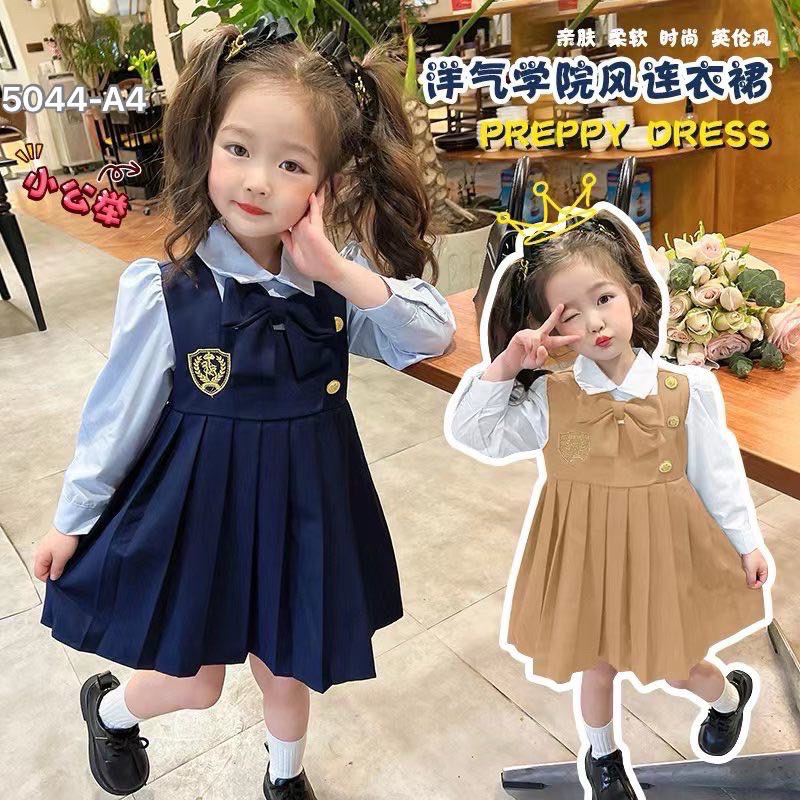 กระโปรงลูกคุณหนูแขนยาว1-5ขวบ