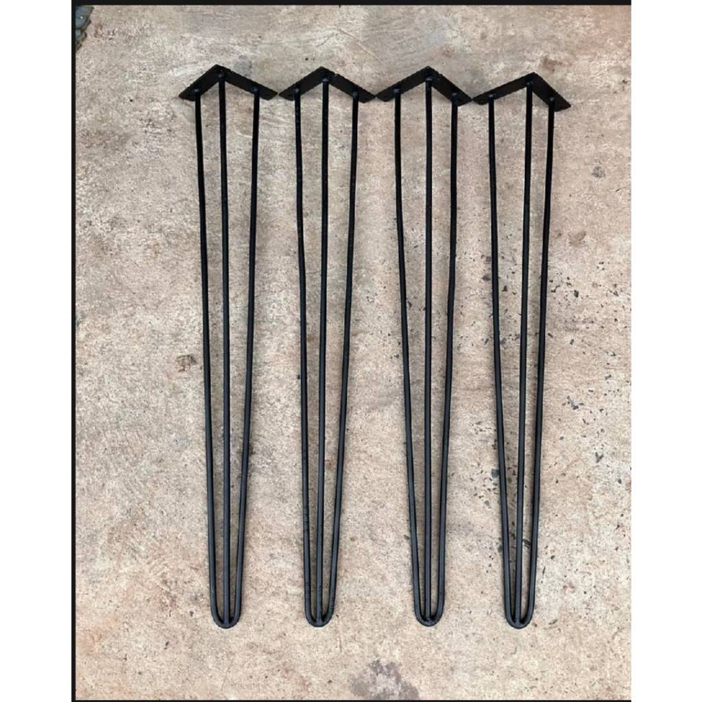 4ชิ้น ขาเหล็กสีดำ สำหรับDIYติดกับท้อปไม้