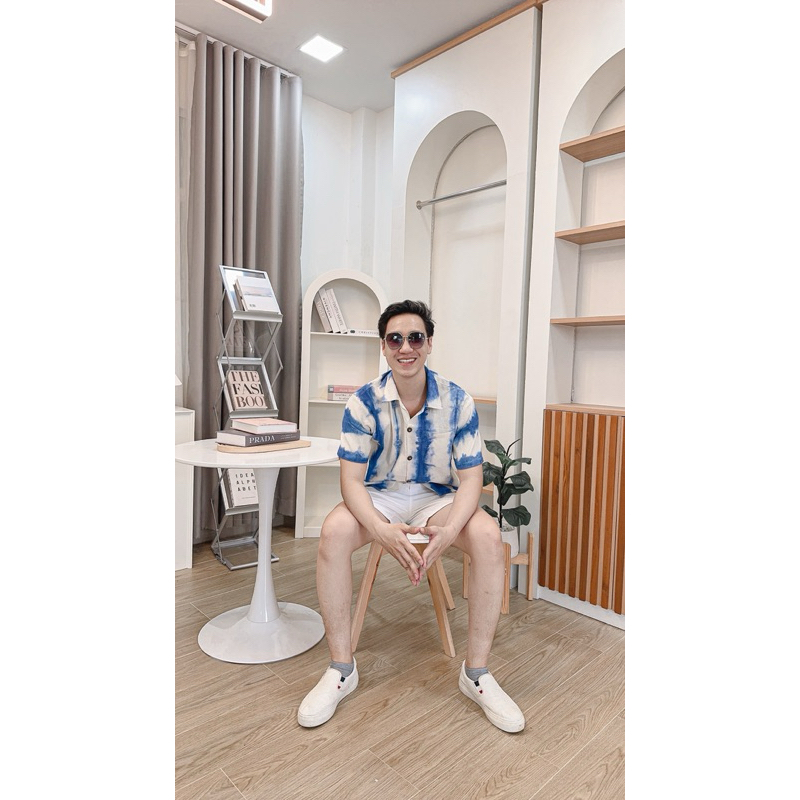 เสื้อคอโปโลชายรุ่นมีกระดุมย้อมคราม (รุ่นกระดุม) - รูปที่ 2