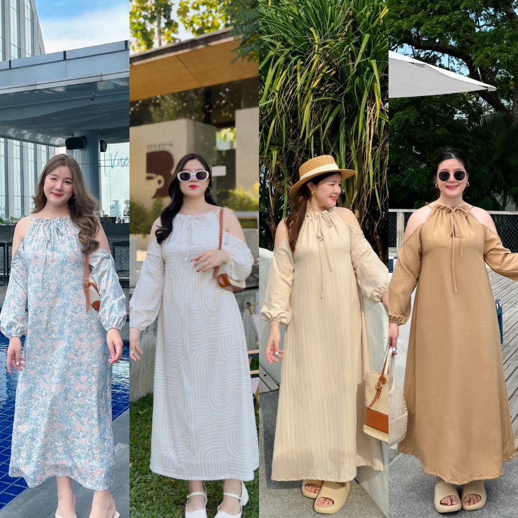 ( อกถึง 50") Ladies Dress เดรสสาวอวบ ชุดสาวอวบ