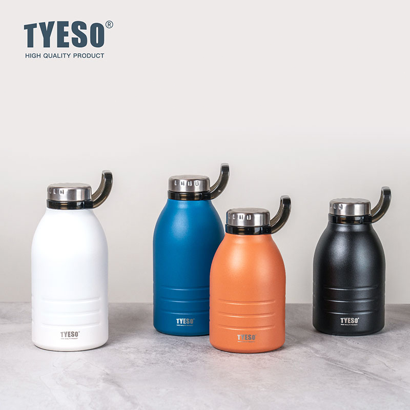 TYESO กระบอกน้ำ แก้วเก็บความเย็น กระบอกน้ำเก็บความเย็น ขนาด 1500ml-1900ml.กระบอกสแตนเลส304 พร้อมหูหิ้ว