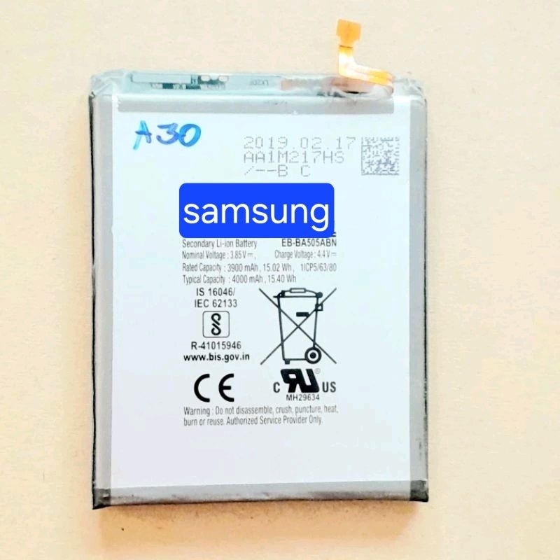 แบตเตอรี่ใช้สำหรับ Samsung A30
