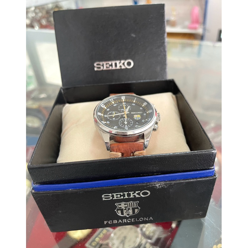 Seiko Watch FC Barcelona Mens Quartz Analog 7T92-0MV0 Used in Japan