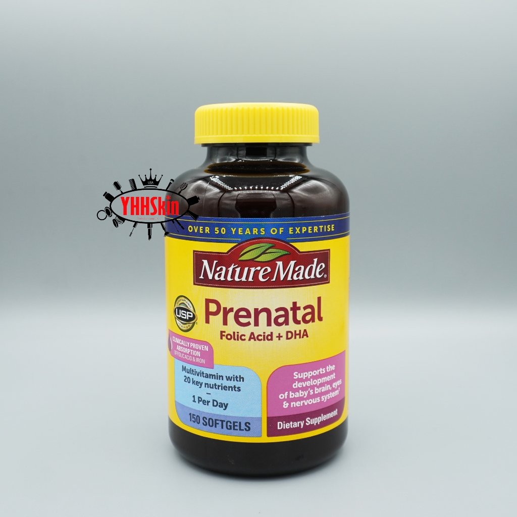Nature Made Prenatal Folic Acid + DHA ( 150 เม็ด )