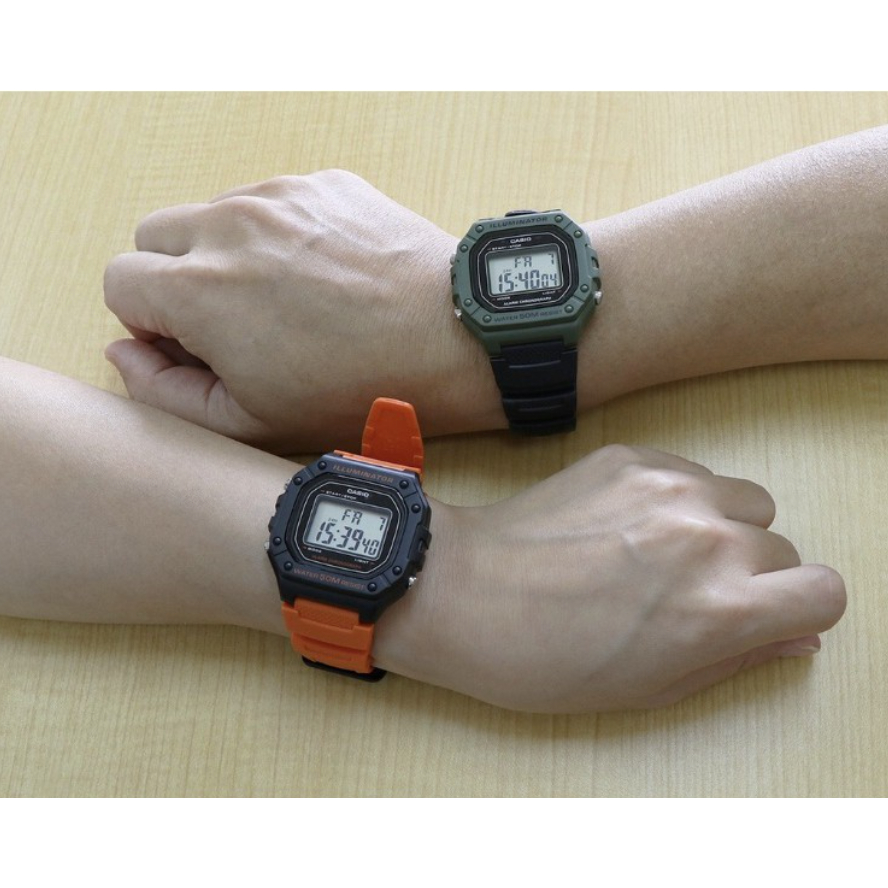 casio ของแท้ประกันศูนย์ นาฬิกาคาสิโอ ผู้ชาย W-218 รุ่น W-218H / SMILEYTIME ประกันศูนย์cmg/c-thong