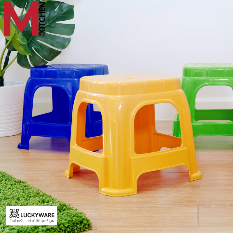 M KITCHEN RC-622 เก้าอี้ เก้าอี้เด็ก ทรงเตี้ย พลาสติก Keyway รับน้ำหนักได้ถึง 100 kg ขนาด 25 x 33 x 30 cm
