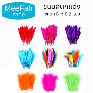 ขนนกDIY คละสี สำหรับตกแต่ง มีทั้งขนนกขนฟูและขนเรียบ สีสันสวย ขนกนกตกแต่งสำหรับเครื่องประดับ พร้อมส่ง