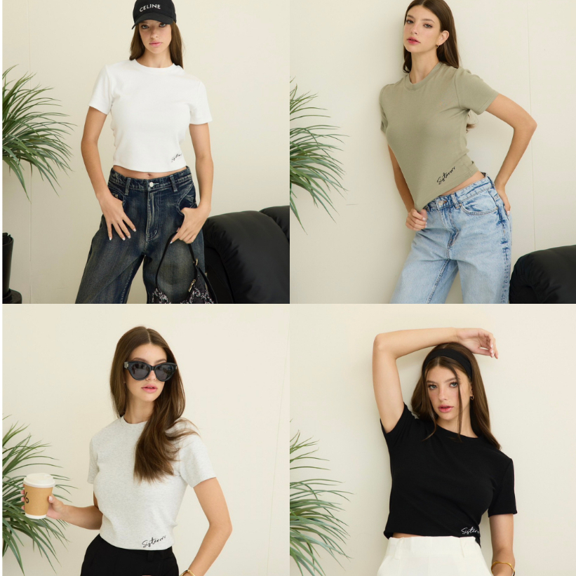 Sister.rrr : HER TOP เสื้อคอกลมปัก sister