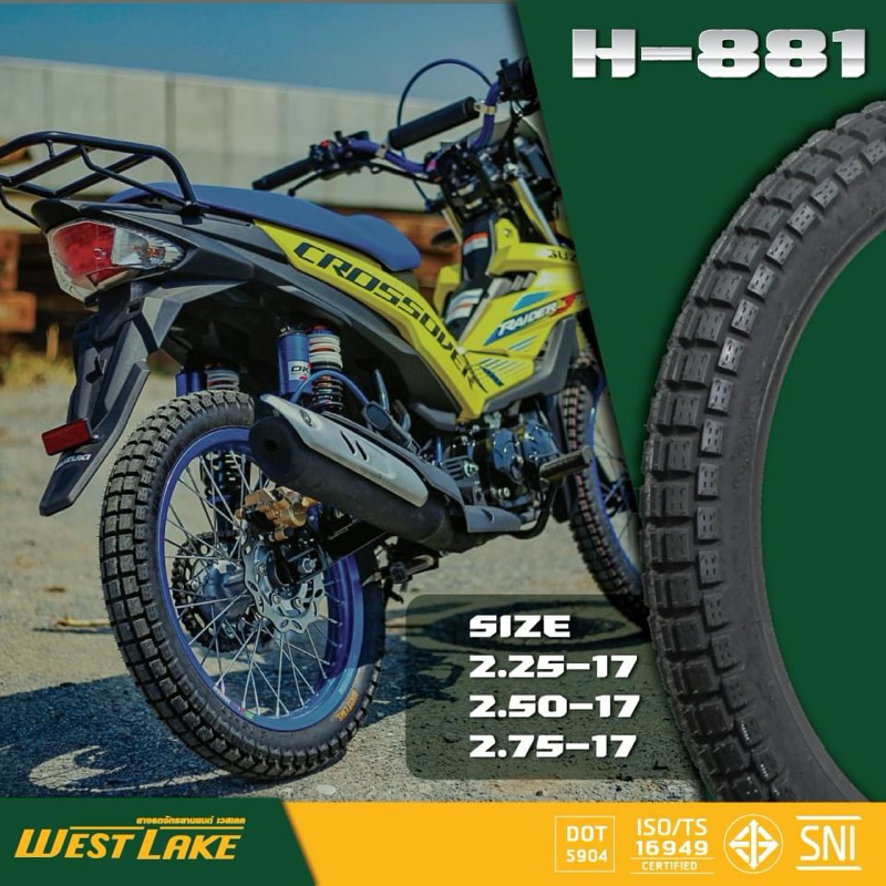 ยางนอกสุดหนึบ WEST LAKEดอกยางกึ่งวิบากH881  เนื้อยางคุณภาพสูง ดอกยางสูงและแข็งแรง เหมาะกับเส้นทางดินโคลนและดินขรุขระ - รูปที่ 2