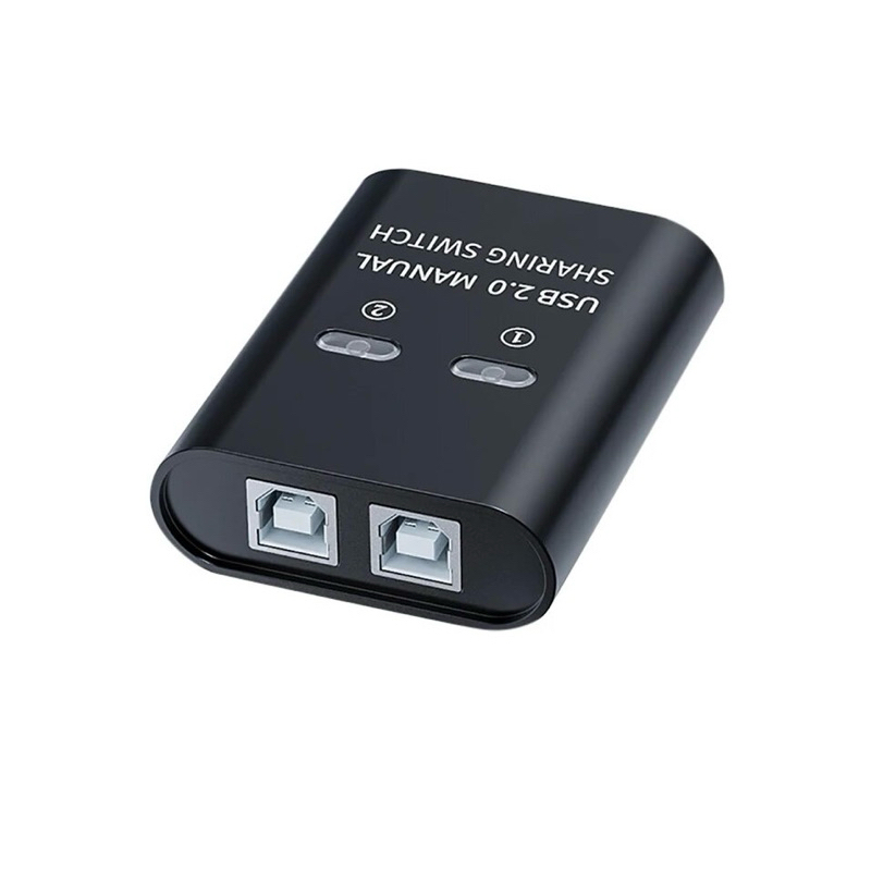 IT-Well USBแชร์เครื่องพิมพ์อุปกรณ์2 In 1 Outแชร์เครื่องพิมพ์อุปกรณ์,2พอร์ตKvmสลับSplitter Hub Converter