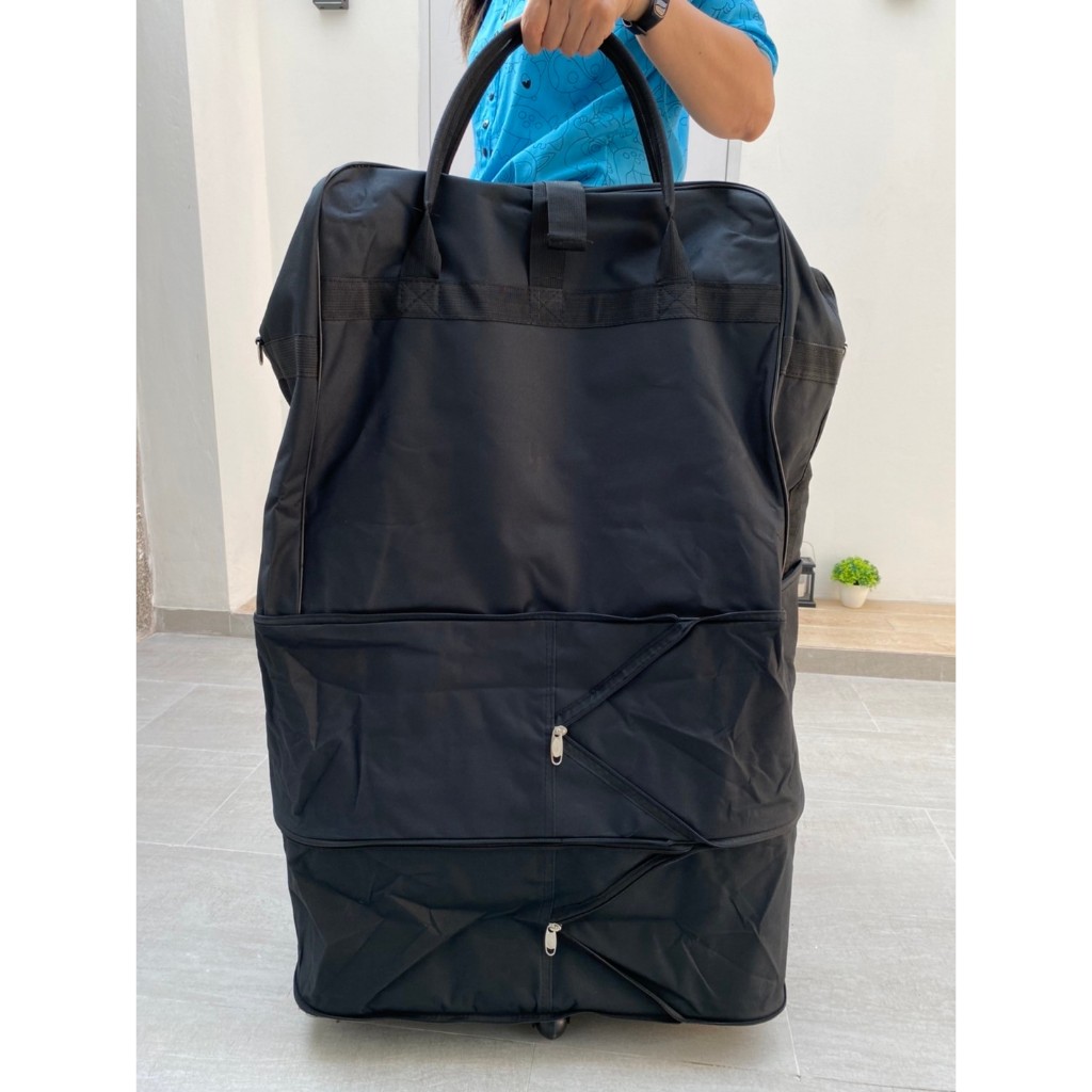 180L. 6 ล้อ  40 นิ้ว มีล้อ หมุน 360 องศา กระเป๋าเดินทางล้อลาก พับได้ 3 ชั้น ย้ายบ้าน มีสายสะพาย ราคา ถูกที่สุด ดีลบีเคเค แกลเลอรีภาพที่ 7