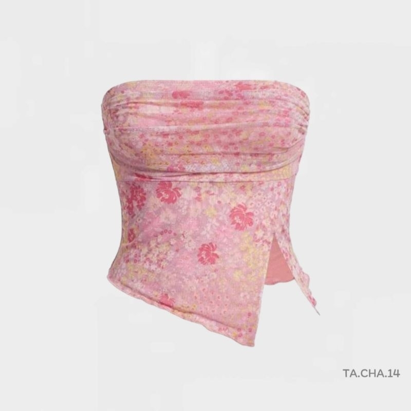 พร้อม​ส่ง​ ​ เสื้อเกาะ​อ​ก​ ลายดอกไม้​ จับจีบ​ แต่งผ้า​ตาข่าย​ เสื้อใส่ไป​ทะเล​ เสื้อ​สงกรานต์​ (มีหลายสี)