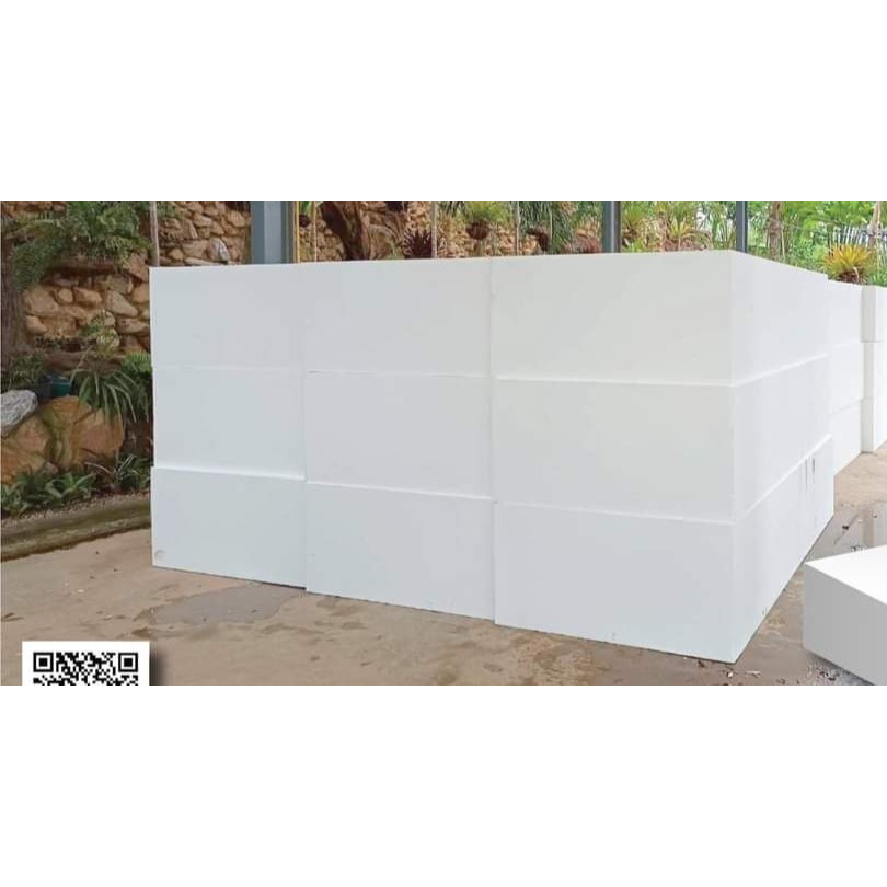 EPS FOAM,โฟมแผ่น 0.65 ปอนด์ ขนาด 60x120cm หนา 5" บรรจุ 2 แผ่น/แพ็ค  ราคา 195 บาท/แผ่น