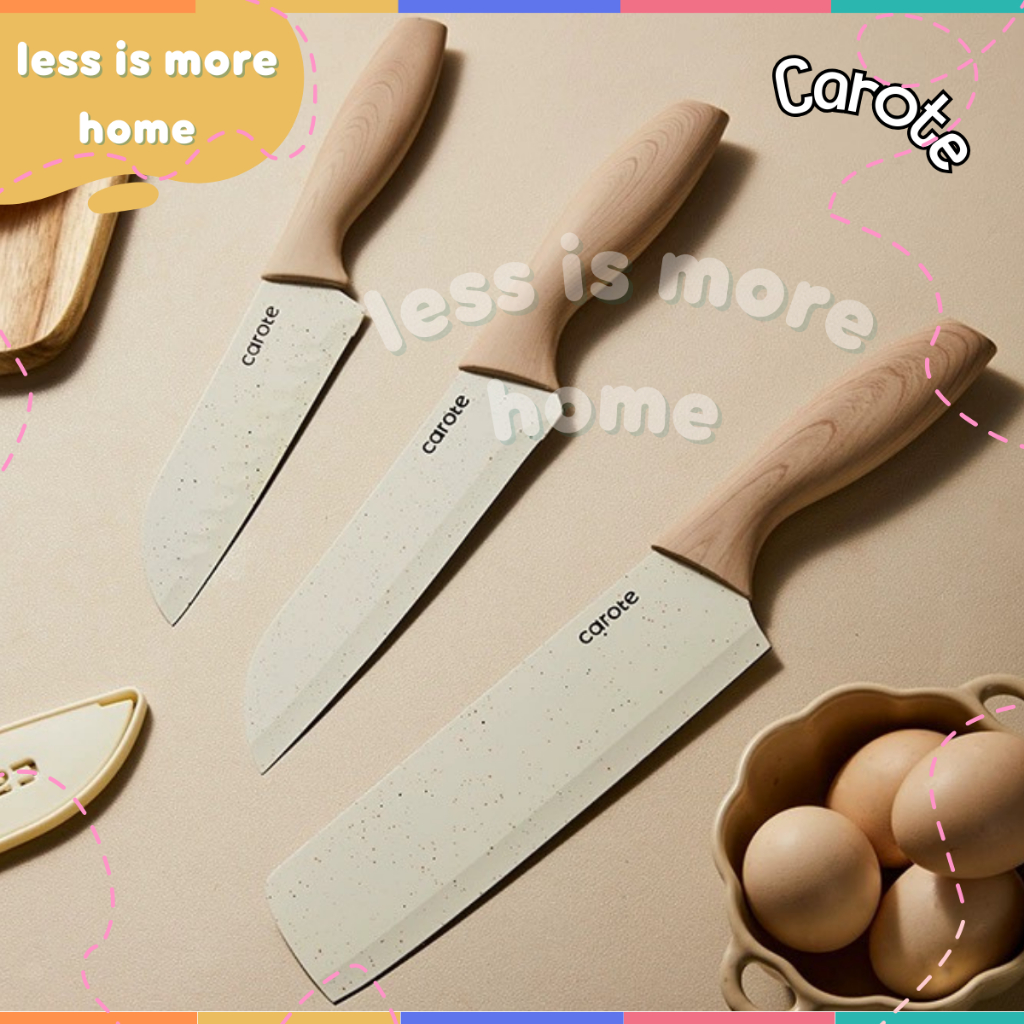 (พร้อมส่ง!!) มีดทำครัว แบรนด์CAROTEแท้100% มีดซันโตกุ น่ารัก มีดสกรีนลาย มีดสแตนเลสอย่างดี น้ำหนักเบา แข็งแรง คมกริบ