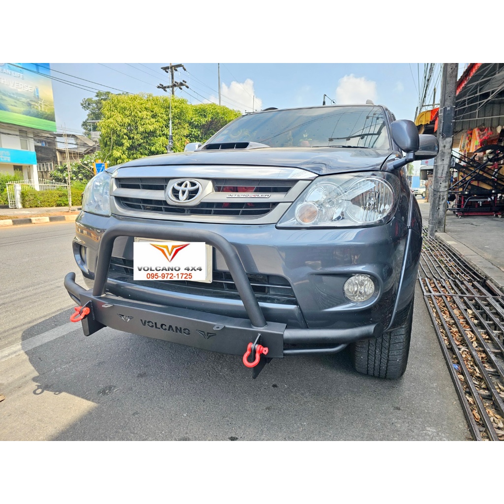 กันชนหน้าเสริม fortuner 2005-2013 ทุกรุ่น r57 กันชนหน้าเหล็ก fortuner front 4x4 off road bumper 2005