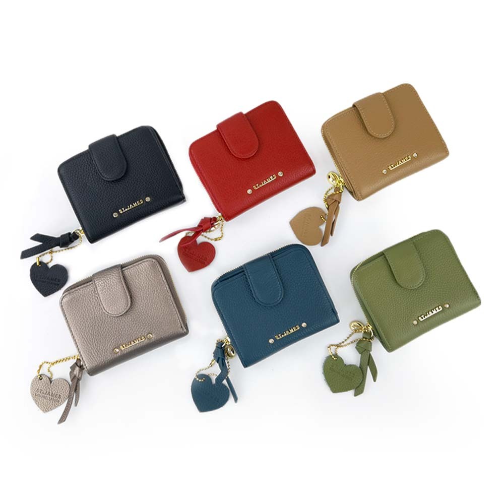 ST.JAMES กระเป๋าสตางค์หนังแท้/กระเป๋าสตางค์ใบสั้น รุ่น JANE (มี 6 สี) | กระเป๋าสตางค์ ผู้หญิง