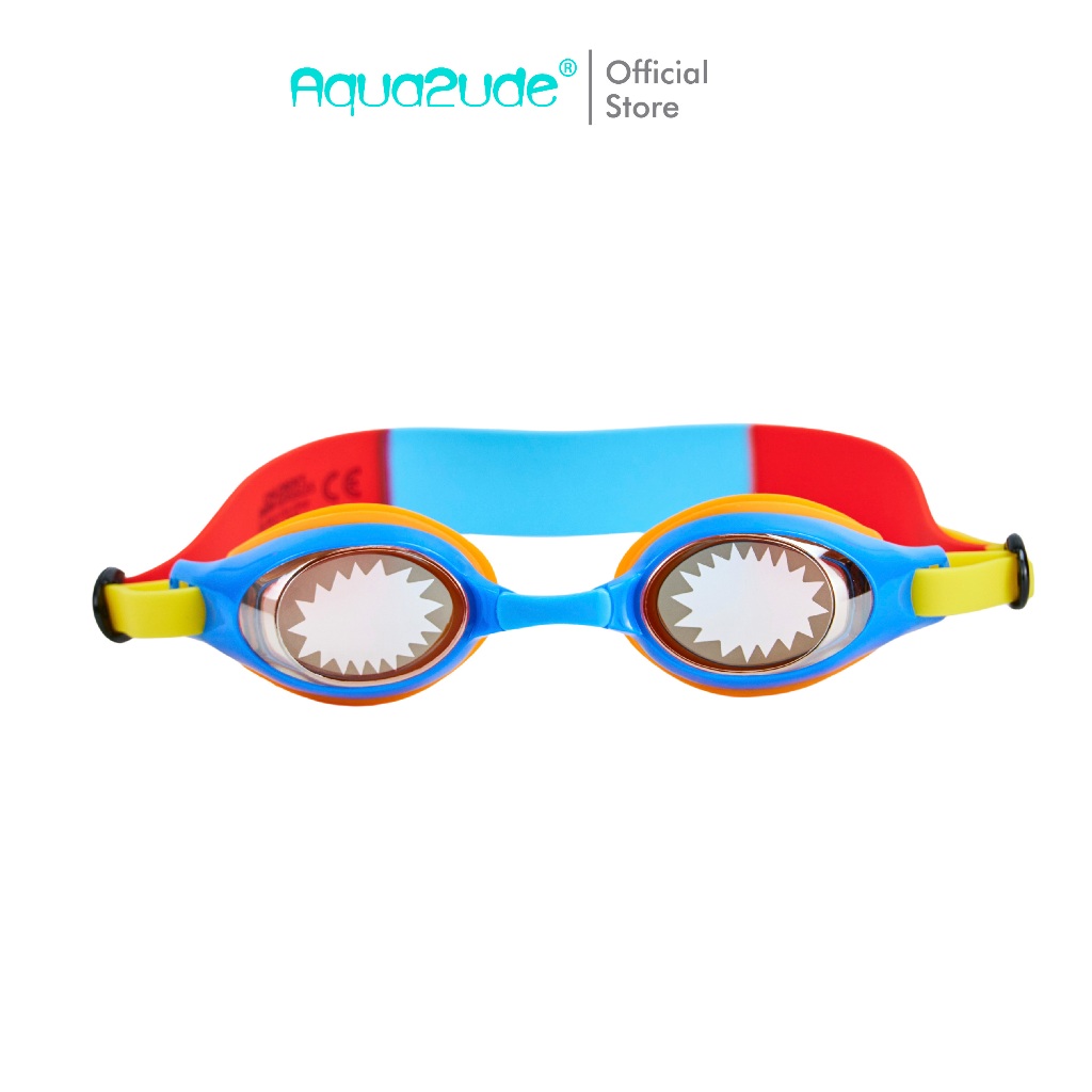 AQUA2UDE แว่นตาว่ายน้ำเด็กอัคควาทูด  ยอดฮิตจากอเมริกาสำหรับเด็ก 3 ขวบขึ้นไป  SUPERHERO CLASSIC YELLOW ใส่สบาย ของใช้เด็ก
