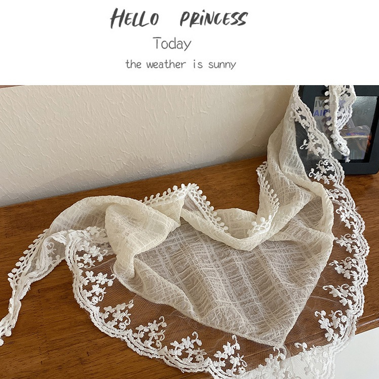 ส่งจากไทย ผ้าโพกหัว แฟชั่นเกาหลี แต่งขอบระบายลูกไม้ ผ้าผูกผม ผ้าคาดผม - รูปที่ 2