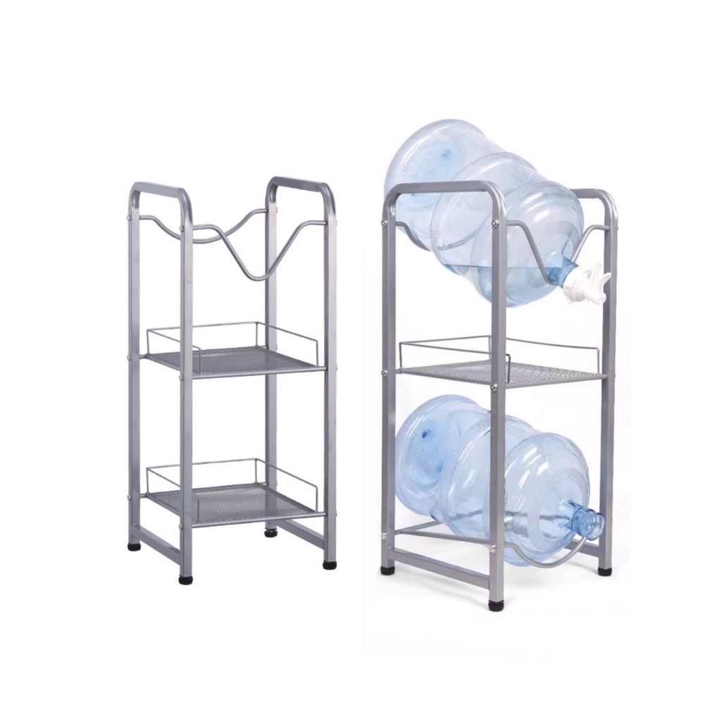 ชั้นวางของ ชั้นวางถังน้ำดื่ม มีถาดตะแกงรองใส่ของด้านล่างได้ แข็งแรง ทนทาน ขาตั้งถังน้ํา ชั้นวางถังน้ำแกลลอน