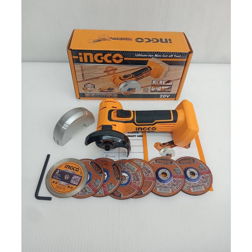 INGCO🔥หินเจียร3" 20V🔥รุ่นใหม่ล่าสุด🔥CAGLI7601 สำหรับงานหนัก ( เครื่องเปล่า ) Mini Cut-Off Saw ของแท้