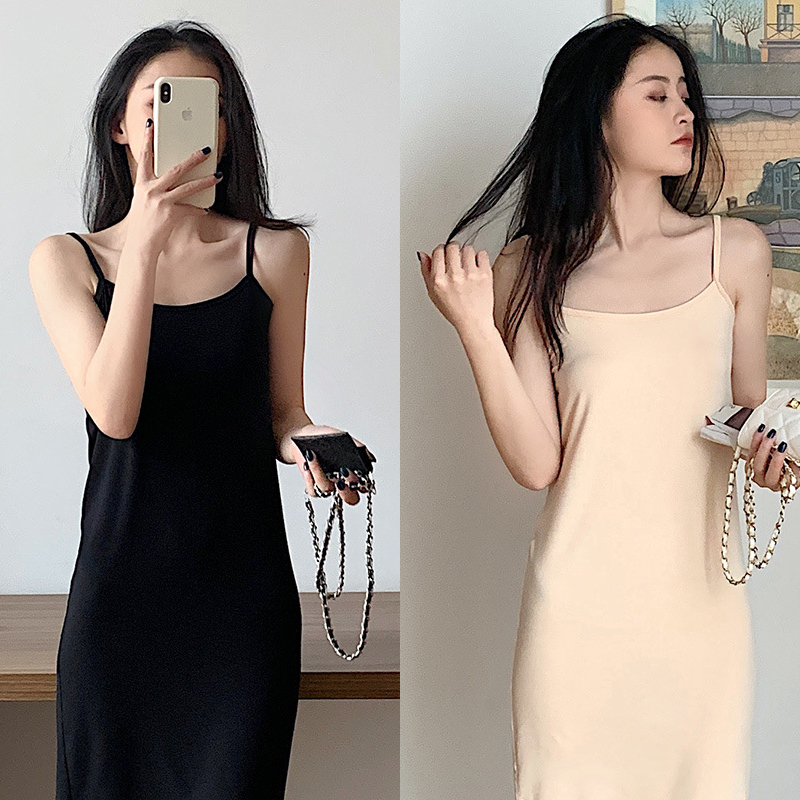 ชุดนอน ผู้หญิง ชุดนอนแฟชั่น เดรสสายเดี่ยว สีพื้น ผ้านิ่ม โปร่ง ใส่สบาย ตลอดทั้งคืน สไตล์เซ็กซี่ ฟรีไซส์