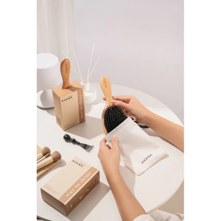 AVANA PREMIUM BOAR BRISTLE BRUSH หวีขนหมูป่า ผมเงางาม นุ่มเด้ง ในพริบตา