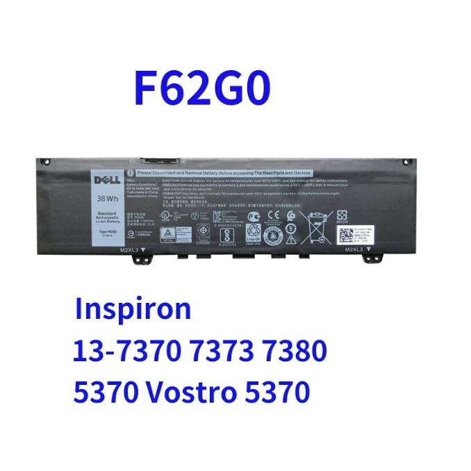 💯Dell รุ่น F62G0 Inspiron 13 5370 7370 7373 7380 7386 Series F62G0 39DY5 RPJC3 P83G ORIGINAL