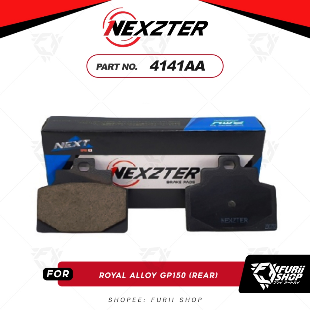 ผ้าเบรกหลัง NEXZTER 4141AA FOR ROYAL ALLOY GP150