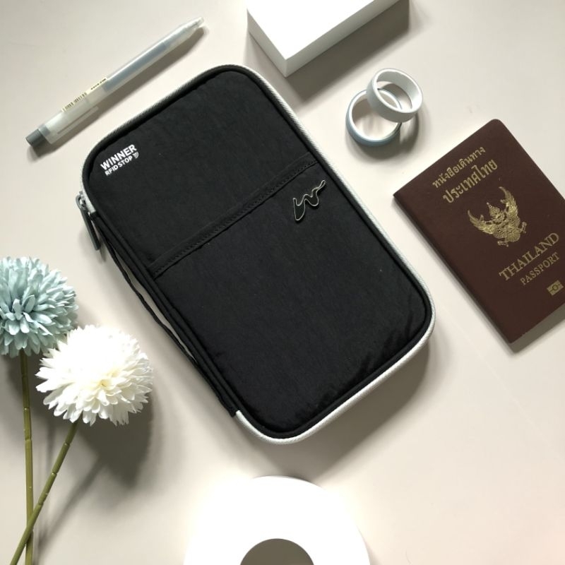 กระเป๋าใส่พาสปอร์ตและบัตรเครดิต ป้องกัน RFID