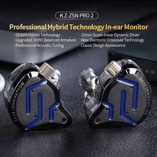 [ประกันศูนย์ไทย] KZ ZSN Pro 2 หูฟังอินเอียร์ Hybrid 2 ไดร์เวอร์ (1DD + 1 BA) ของแท้ รับประกัน 6 เดือน