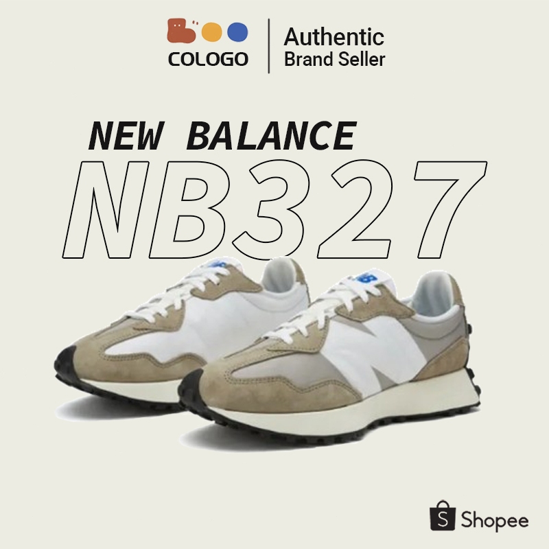 NEW BALANCE 327 NB327 MS327 new balance MS327LH1 รองเท้าผ้าใบ Mushroom Aluminum 💯