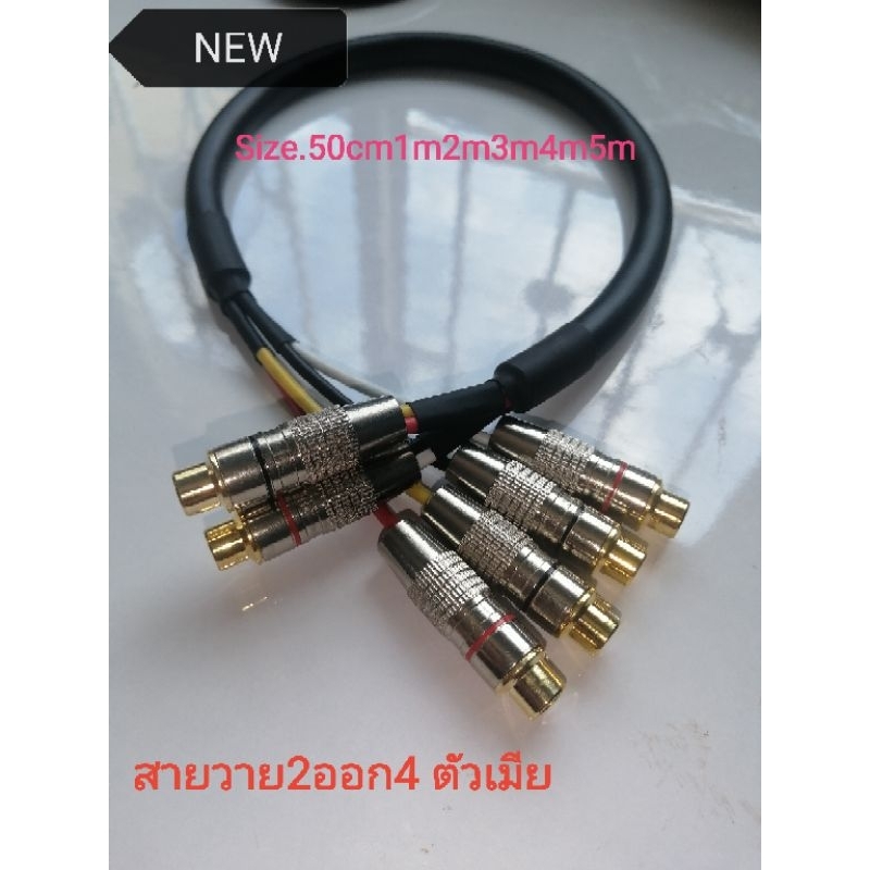 สาย​สัญญาณ​แบบ​2​ออก​4​ตัวเมีย