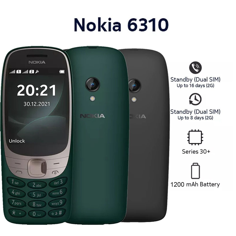 โทรศัพท์โนเกีย 6310 มือถือปุ่มกด Nokia มือถือ2ซิม โทรศัพท์โนเกียรุ่นใหม่ล่าสุด ปุ่มกดไทย เมนูไทย