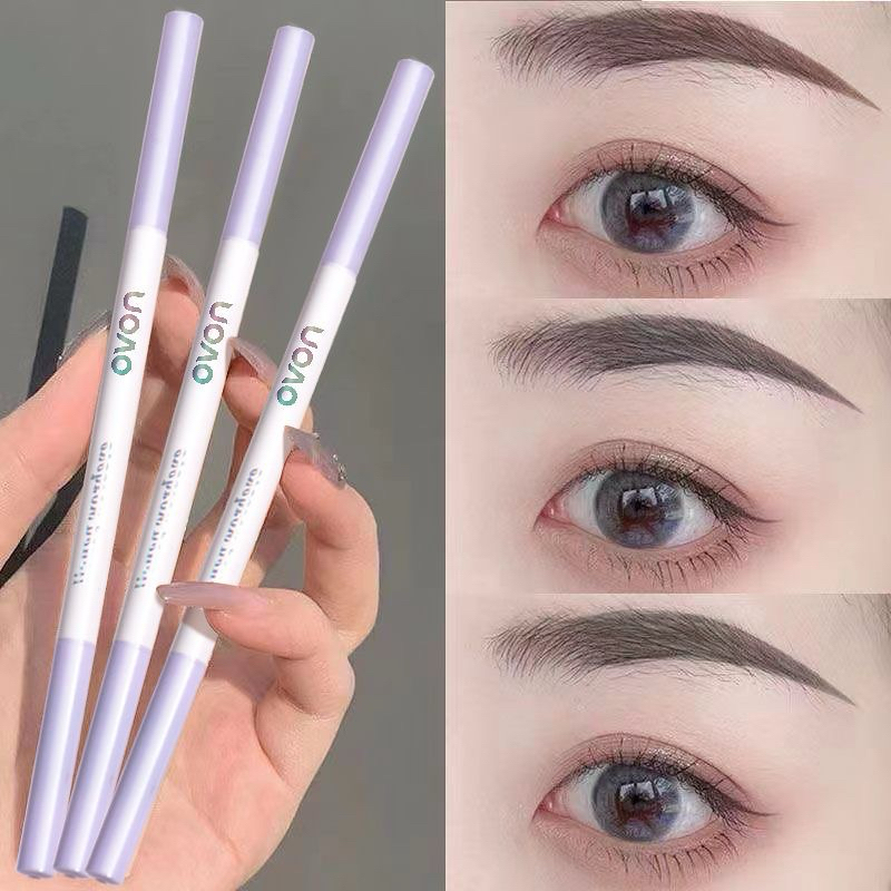 6032 (ใหม่/ของแท้) แท่งสีม่วง NOVO eyebrow pencil  ดินสอเขียนคิ้ว ที่เขียวคิ้ว พร้อมแปรงคิ้ว กันน้ำ ติดทน