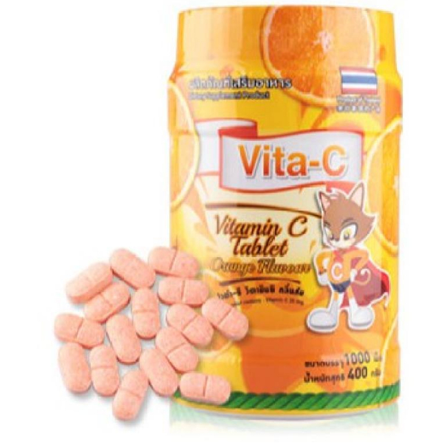 Vita C วิตามินซี/เยลลี่ 1000เม็ด/ขวด​ Vitamin C วิตามินซี อัดเม็ด แบบอม/เยลลี่วิตามินซีสำหรับเด็ก สินค้าพร้อมส่ง
