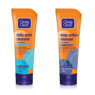 Clean&Clear คลีนแอนด์เคลียร์ ดีพแอคชั่น คลีนเซอร์ 100 ก. โฟมล้างหน้า สูตร rice extract เพิ่มประสิทธิภาพช่วยควบคุมความมัน