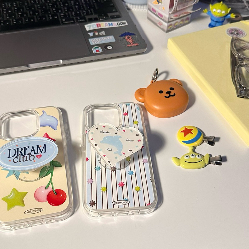 พร้อมส่ง 🐬 เคสไอโฟน little star & dolphin club *ไม่ใช่เคสแม่เหล็ก* - รูปที่ 3