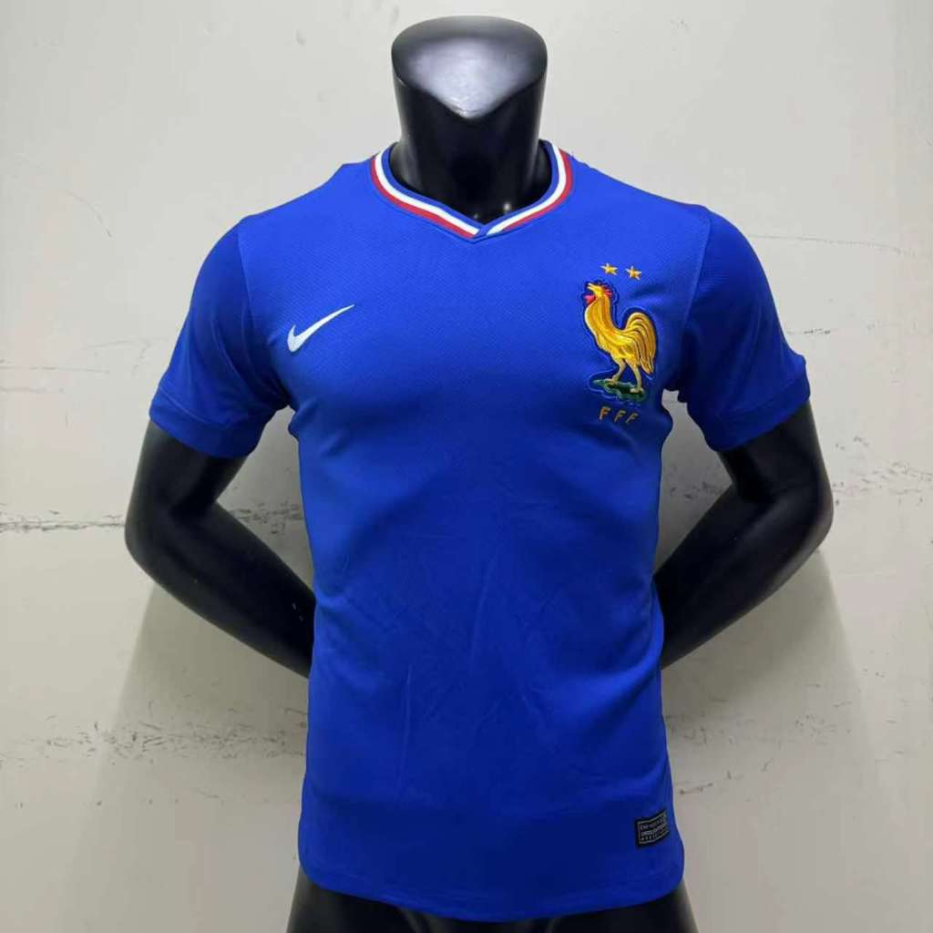 เสื้อกีฬาแขนสั้น ลายทีมชาติฟุตบอล Euro France HOME คุณภาพสูง สําหรับผู้ชาย 2024