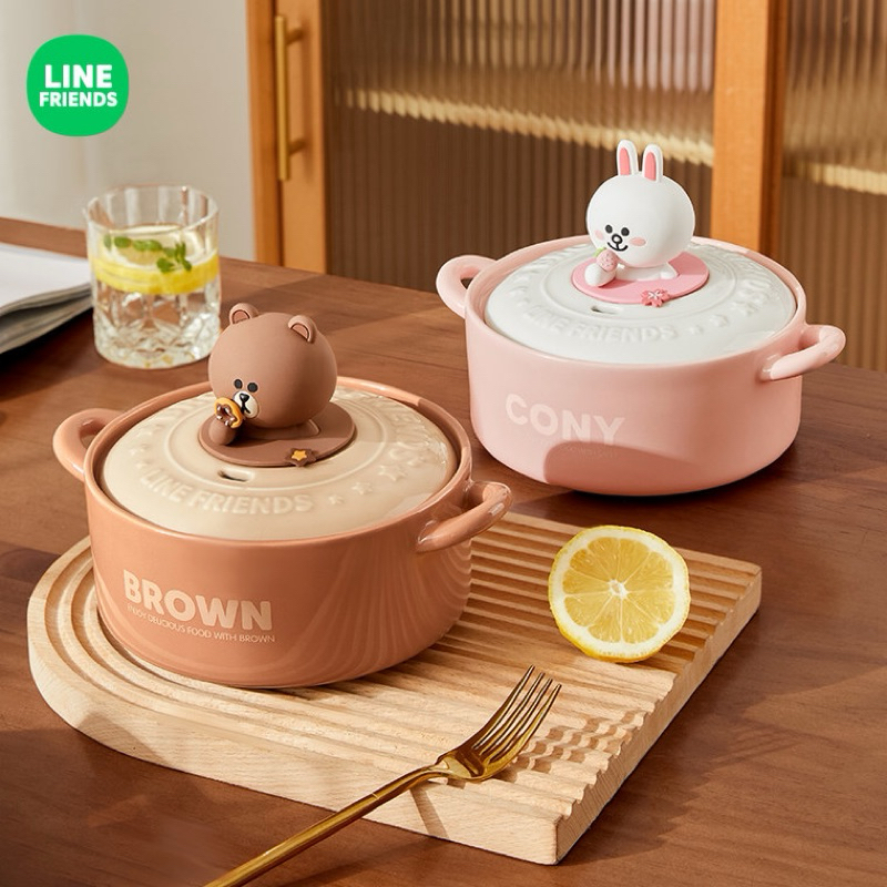 LINE FRIENDS / ถ้วยเซรามิค มีฝาปิด 1000ml.