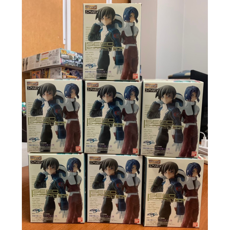 bandai GUNDAM SEED CHARACTERS ครบเซต 7 ตัวรวมตัวลับ ไม่แกะซองพลาสติกด้านใน figure kira yamato+others